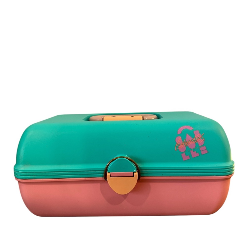 Caboodles Teal and Pink Cosmetic Case